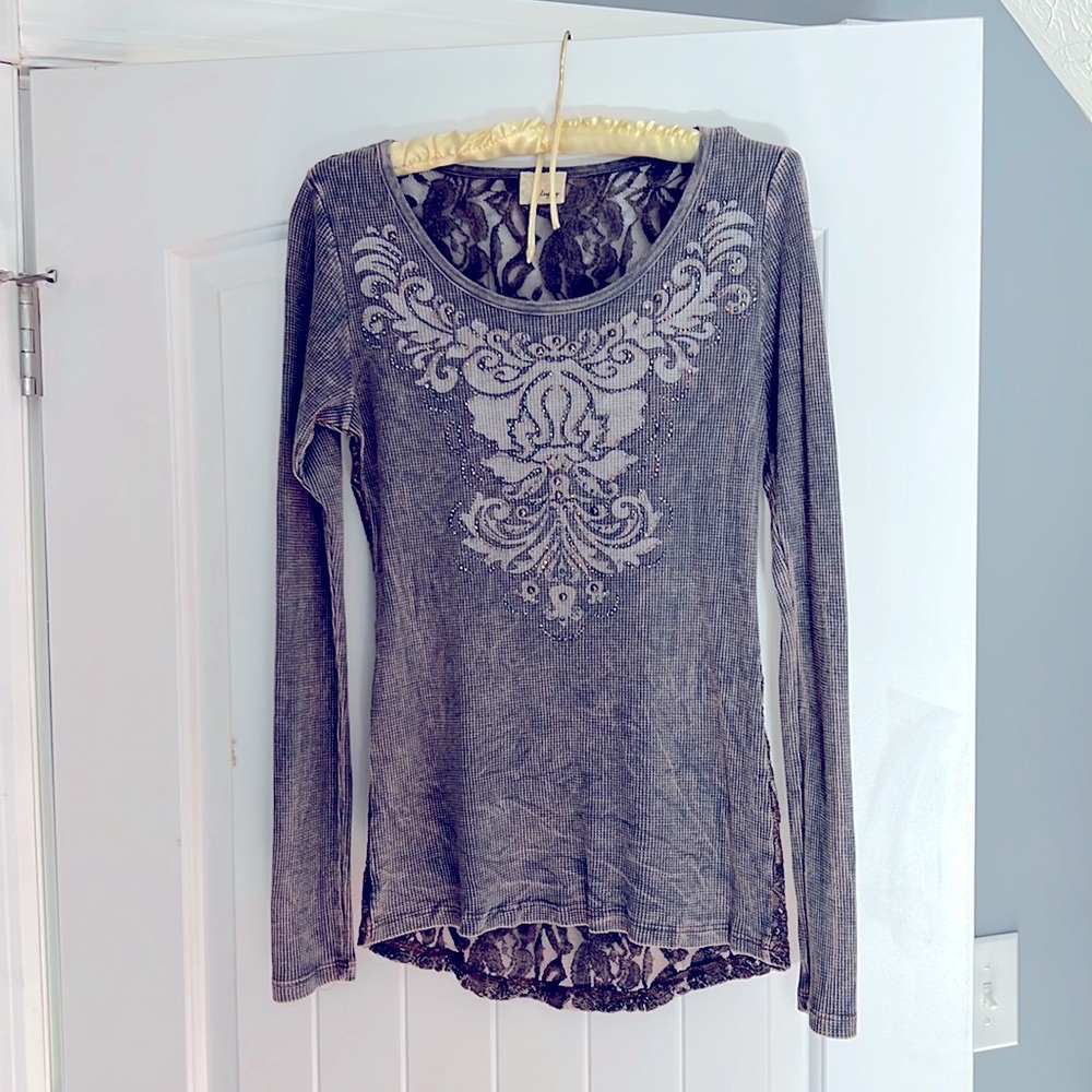 Daytrip embellished long sleeve shirt